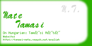 mate tamasi business card